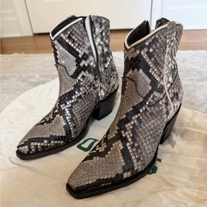 Tecovas Python Ankle Boots